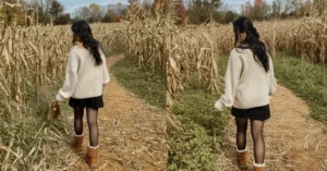 fall corn maze outfits