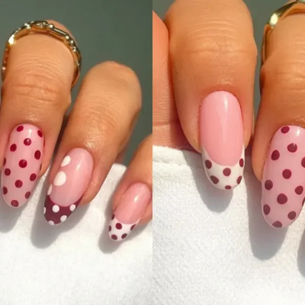 polka dot nails