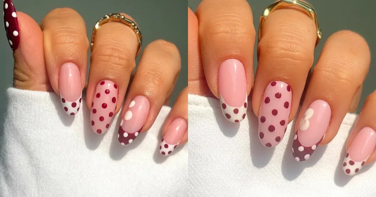 polka dot nails