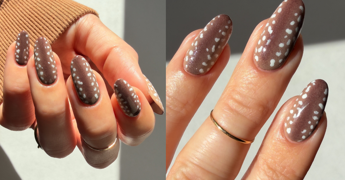 Deer Print Nails: Cozy Animal-Print Trend You See Everywhere