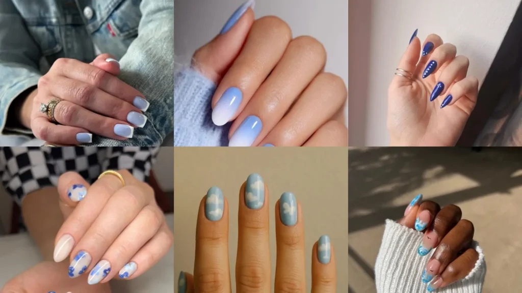 10+ Trendy Blue and White Nails That Look Insanely Fresh