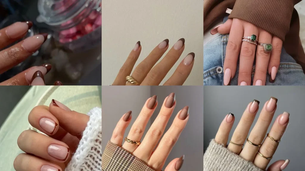 Brown French Nails Are the New Classic – My Fav 9+ Designs