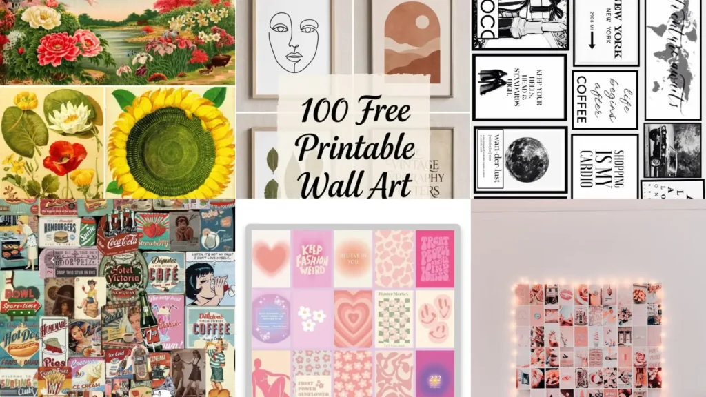 16+ Stunning Collage Wall Printable Ideas That Transform Rooms
