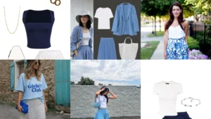 15+ Cute Blue Skirt Outfit Ideas You Can’t Get Around
