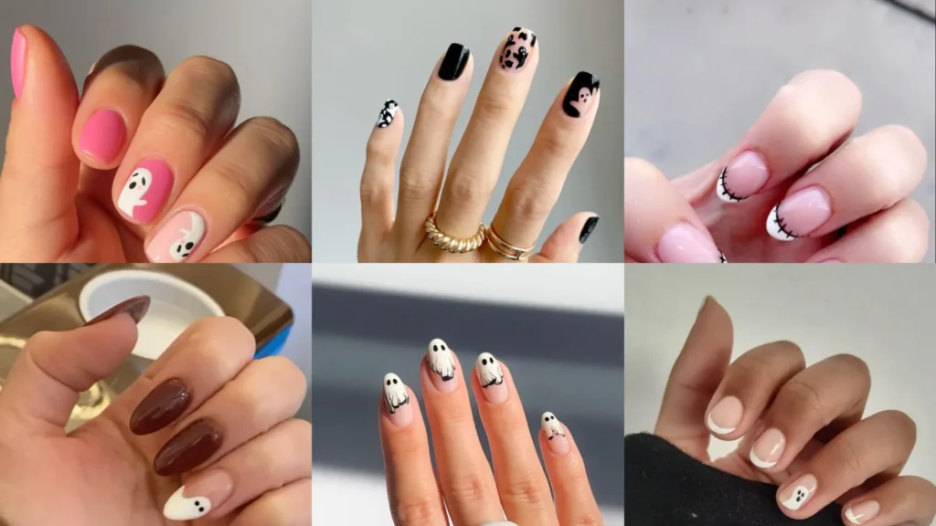 20+ Cute Ghost Face Nails You Can’t Get Around Right Now
