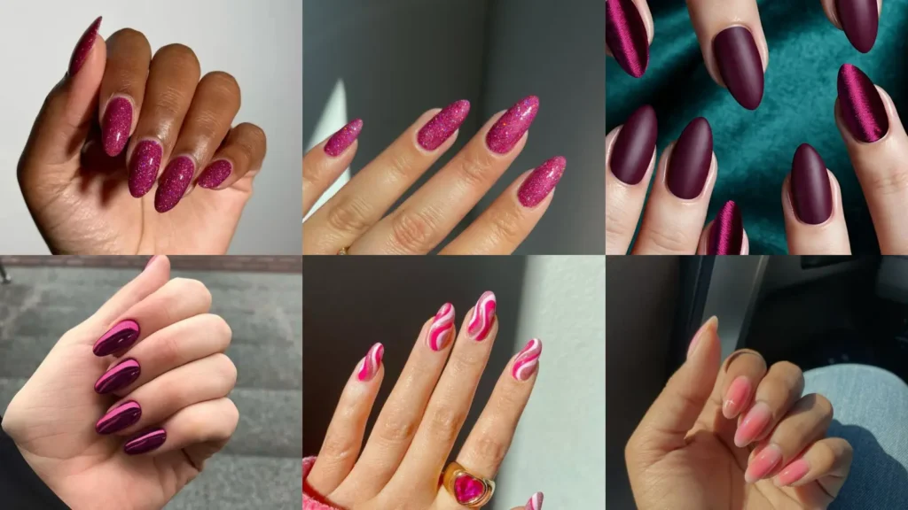 10+ Beautiful Dark Pink Nails You Need to Try This Year