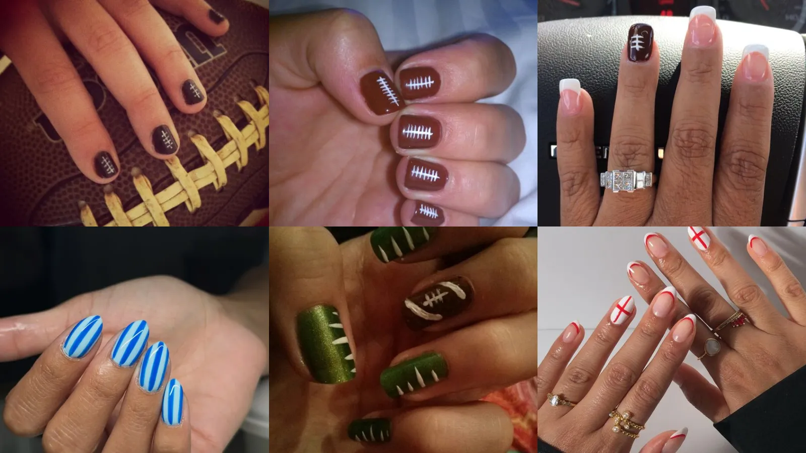 28+ Stunning Football Nails That Score Major Game Day Vibes