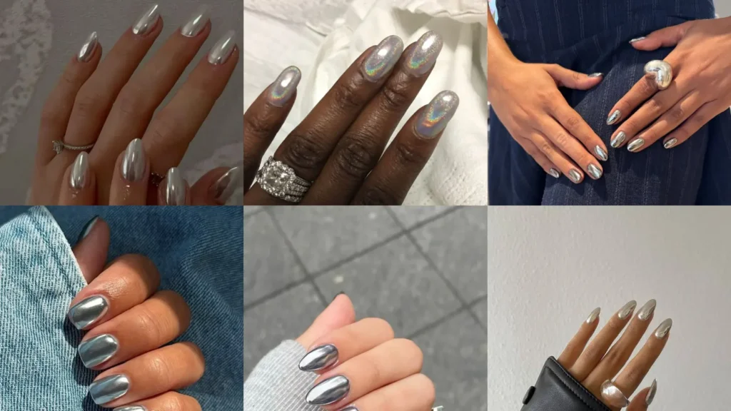 10 Silver Chrome Nails That Are Straight Out of the Future