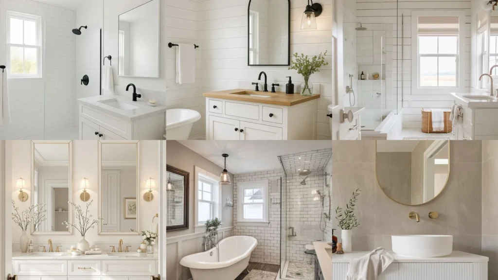 20 All White Bathroom Ideas and Pretty Neutral Variations