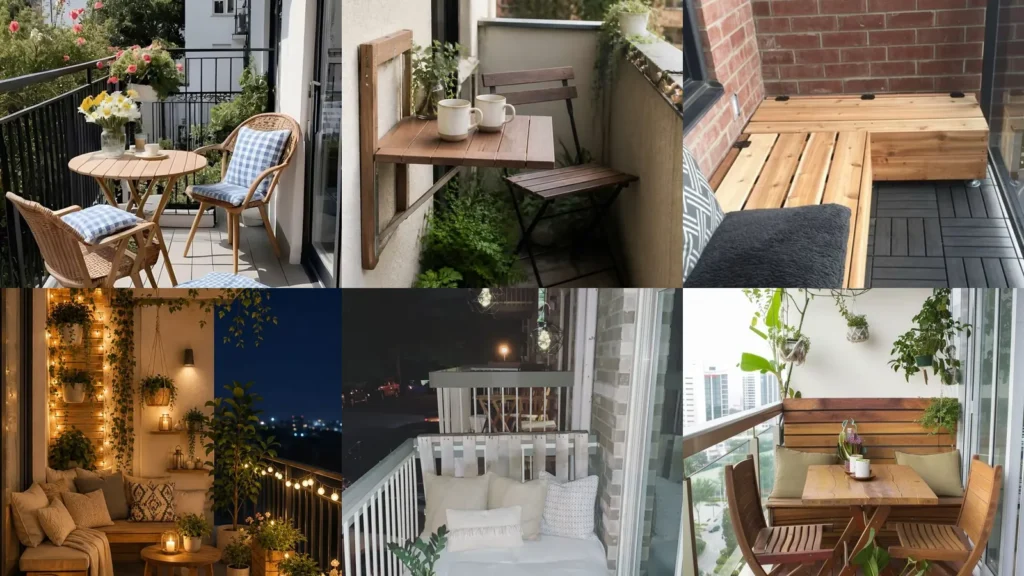 20 Balcony Decor Ideas for Small Spaces With Plants, Pretty Seating and Lights