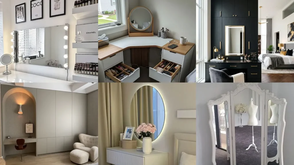20 Bedroom Vanity Ideas With Pretty Mirrors and Clever Storage