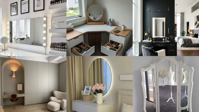 20 Bedroom Vanity Ideas With Pretty Mirrors and Clever Storage