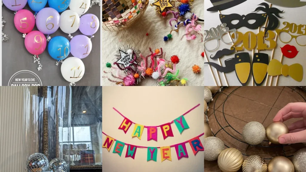 20 Dollar Store New Years Eve Decor Ideas With Balloons and Sparkle