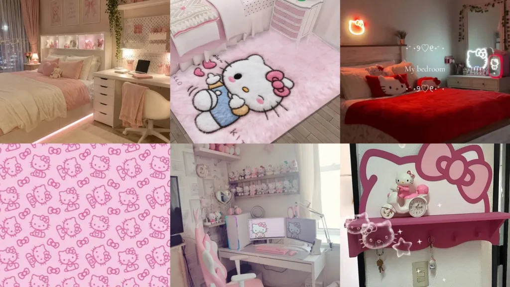 20 Hello Kitty Bedroom Decor Ideas With Pink Details and Cute Displays