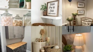 20 Laundry Room Counter Decor Ideas and Pretty Storage Touches