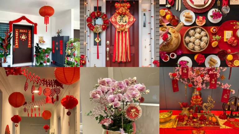 20 Lunar New Year Decor Ideas With Lanterns, Blossoms and Red Details