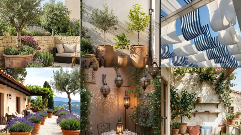20 Mediterranean Patio Decor Ideas With Pretty Pots, Tiles and Lanterns