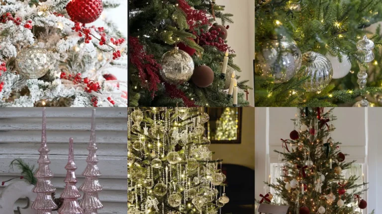 20 Mercury Glass Christmas Tree Decorating Ideas With Plenty of Sparkle
