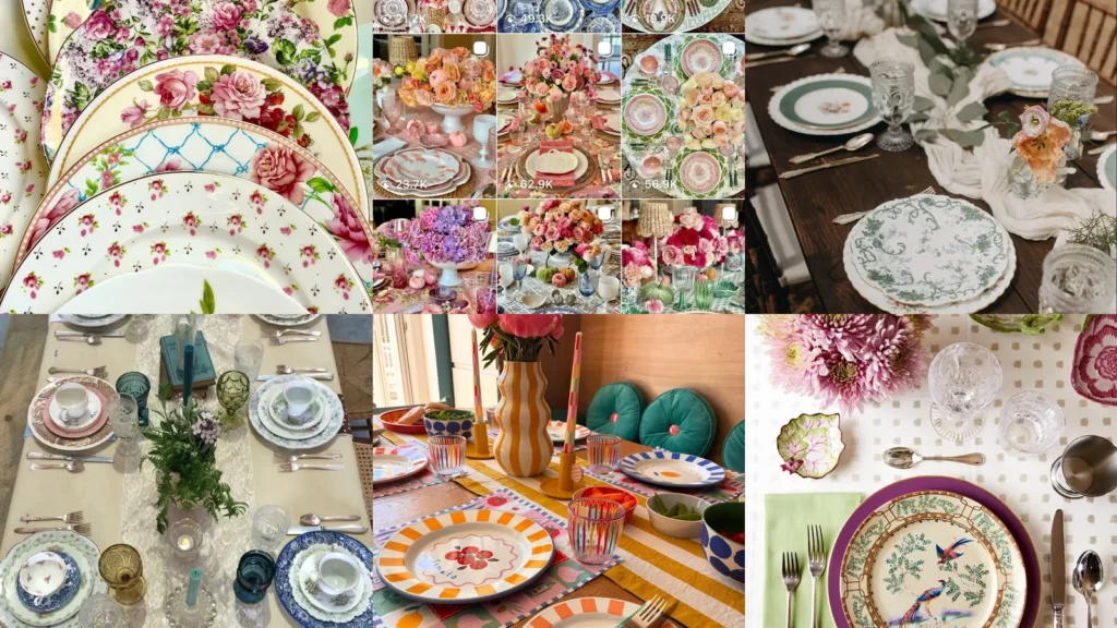 18+ Stunning Mismatched Plates Tablescape Ideas That Wow