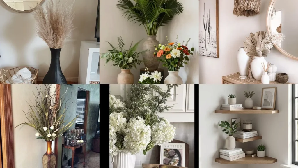 20 Modern Living Room Corner Vase Decor Ideas and Styling Inspiration