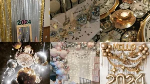 20 New Years Eve Decor Ideas With Balloons, Stars and Sparkle