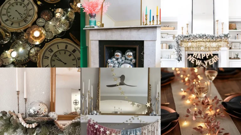 20 New Years Mantel Decor Photos With Stars, Sparkle and Party Details