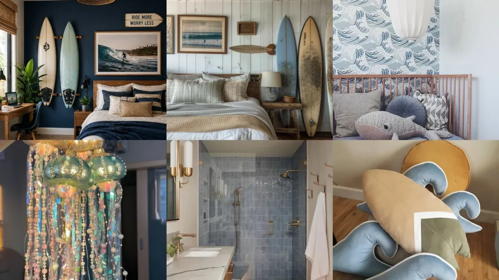 20 Ocean Inspired Room Decor Ideas With Waves, Shells and Beachy Colors