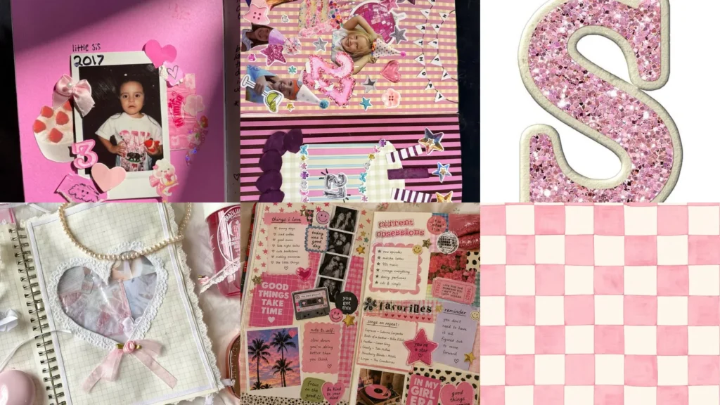 20 Pink Scrapbook Ideas With Bows, Flowers and Sweet Photo Layouts