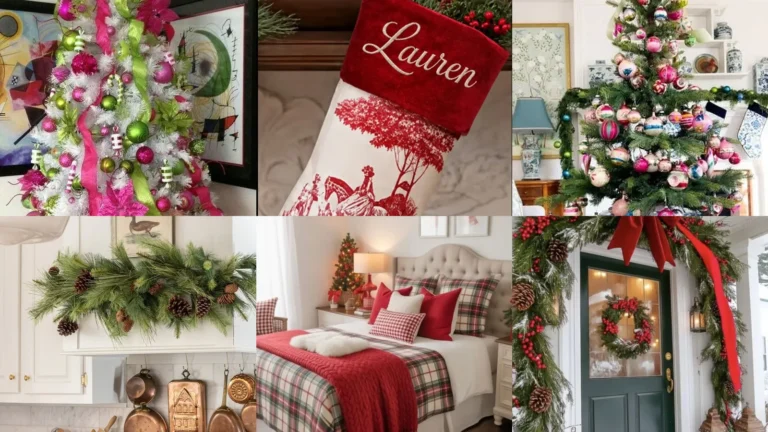 20 Preppy Christmas Decor Ideas With Plaid, Bows and Colorful Trees
