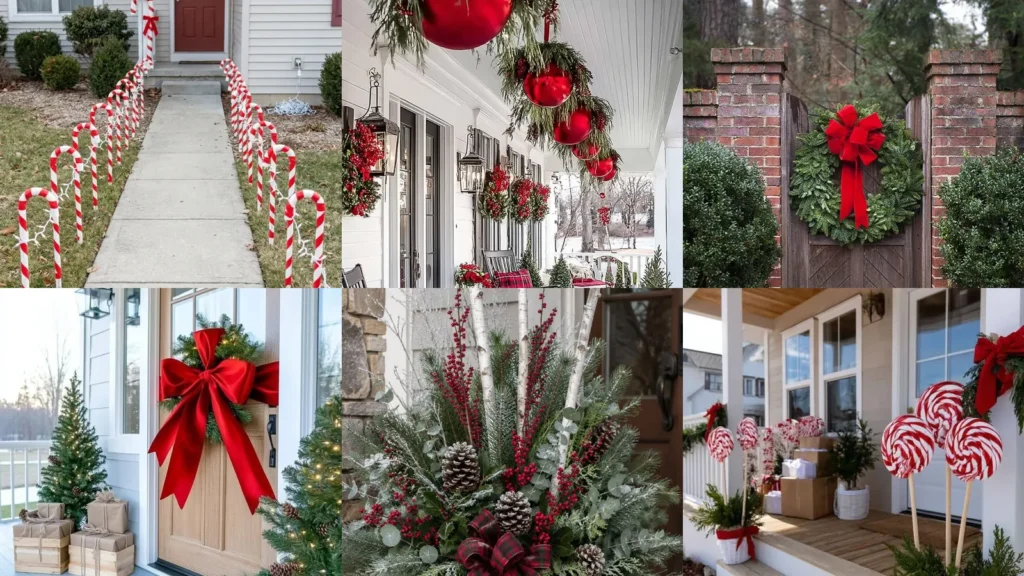 20 Red and White Outdoor Christmas Decor Ideas and Festive Details