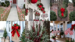 20 Red and White Outdoor Christmas Decor Ideas and Festive Details