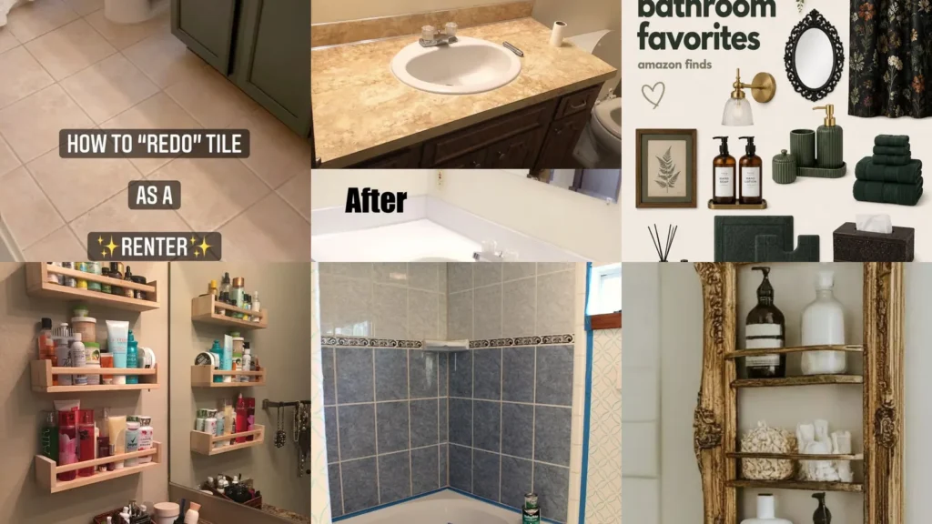 20 Renter Friendly Bathroom Makeover Ideas and Details to Borrow