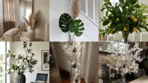 20 Tall Vase Decor Ideas With Pretty Branches, Blooms and Greenery